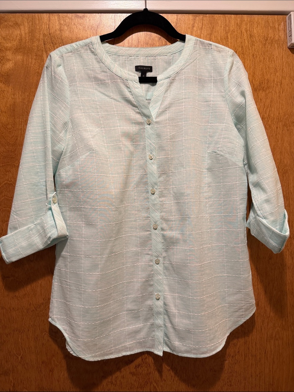 Talbots Mint Green Lightweight Button-Down Shirt